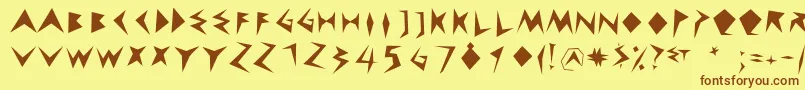 Cuneychars Font – Brown Fonts on Yellow Background