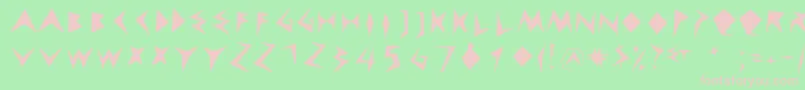 Cuneychars Font – Pink Fonts on Green Background