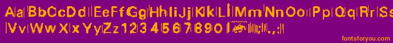 Purge.Fontvir.Us Font – Orange Fonts on Purple Background