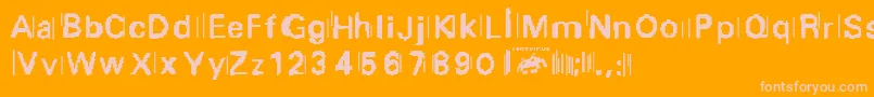 Purge.Fontvir.Us Font – Pink Fonts on Orange Background