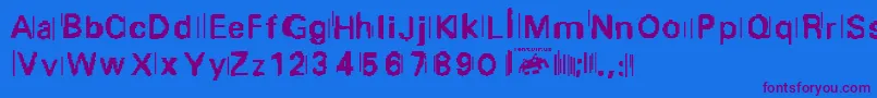 Purge.Fontvir.Us Font – Purple Fonts on Blue Background