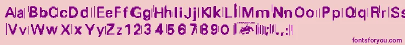 Purge.Fontvir.Us Font – Purple Fonts on Pink Background