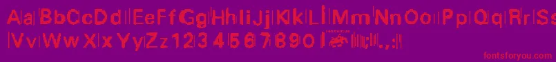 Purge.Fontvir.Us Font – Red Fonts on Purple Background
