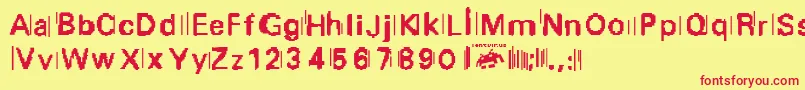 Purge.Fontvir.Us Font – Red Fonts on Yellow Background