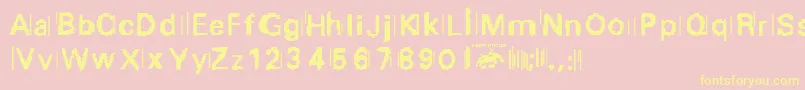 Purge.Fontvir.Us Font – Yellow Fonts on Pink Background