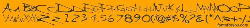 BackBoneRegularTtnorm Font – Black Fonts on Orange Background