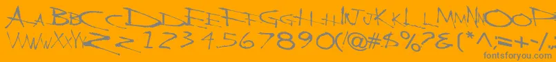 BackBoneRegularTtnorm-Schriftart – Graue Schriften auf orangefarbenem Hintergrund