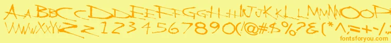 BackBoneRegularTtnorm Font – Orange Fonts on Yellow Background