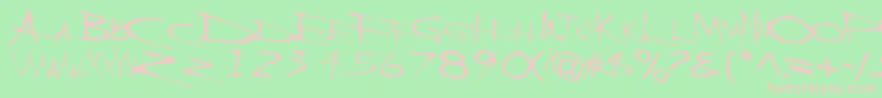 BackBoneRegularTtnorm Font – Pink Fonts on Green Background