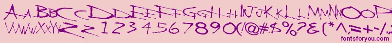 BackBoneRegularTtnorm Font – Purple Fonts on Pink Background