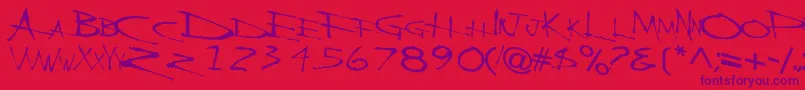 BackBoneRegularTtnorm Font – Purple Fonts on Red Background