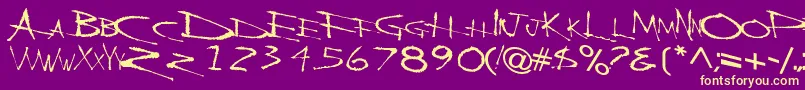 BackBoneRegularTtnorm Font – Yellow Fonts on Purple Background