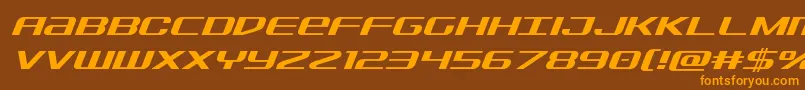Czcionka Sdfital – pomarańczowe czcionki na brązowym tle