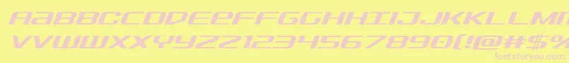 フォントSdfital – ピンクのフォント、黄色の背景