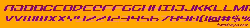 Шрифт Sdfital – фиолетовые шрифты на оранжевом фоне