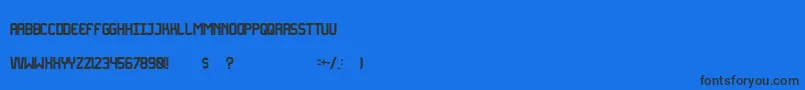 Oxygen Font – Black Fonts on Blue Background
