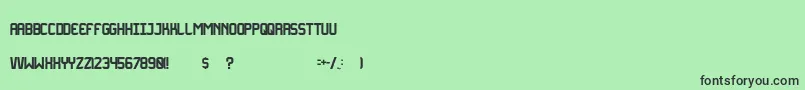 Oxygen Font – Black Fonts on Green Background