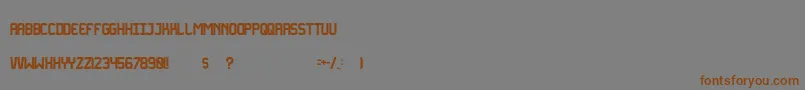 Oxygen Font – Brown Fonts on Gray Background