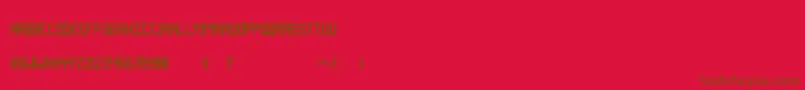 Oxygen Font – Brown Fonts on Red Background