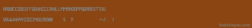 Oxygen Font – Gray Fonts on Brown Background