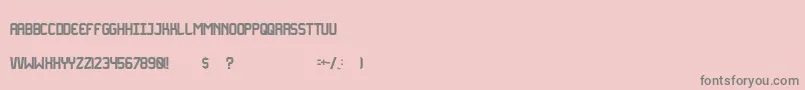 Oxygen Font – Gray Fonts on Pink Background