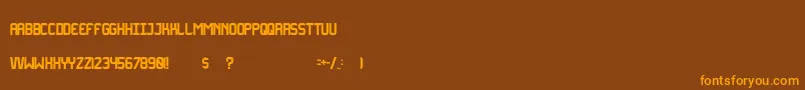 Oxygen Font – Orange Fonts on Brown Background