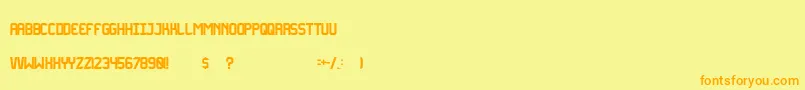 Oxygen Font – Orange Fonts on Yellow Background