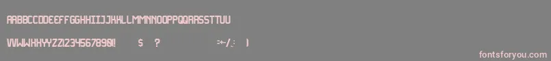 Oxygen Font – Pink Fonts on Gray Background