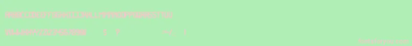 Oxygen Font – Pink Fonts on Green Background