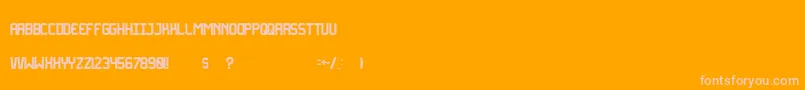Oxygen Font – Pink Fonts on Orange Background