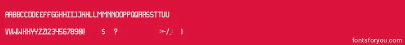Oxygen Font – Pink Fonts on Red Background