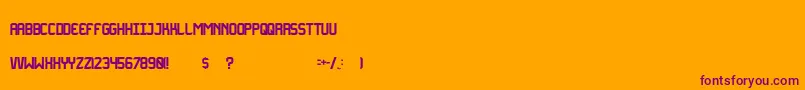 Oxygen Font – Purple Fonts on Orange Background