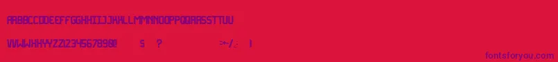 Oxygen-Schriftart – Violette Schriften auf rotem Hintergrund