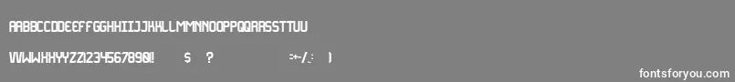 Oxygen Font – White Fonts on Gray Background
