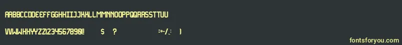 Oxygen Font – Yellow Fonts on Black Background