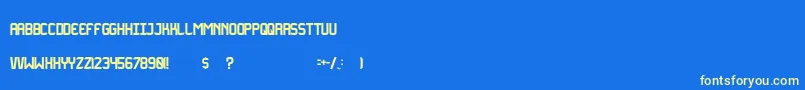 Oxygen Font – Yellow Fonts on Blue Background