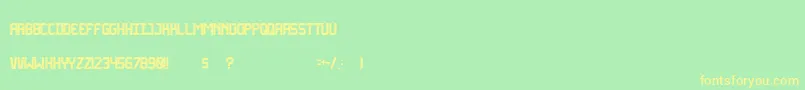 Oxygen Font – Yellow Fonts on Green Background