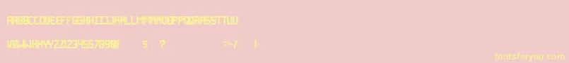 Oxygen Font – Yellow Fonts on Pink Background