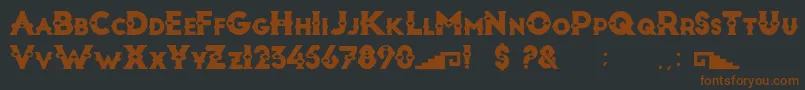 ArtesaniaDisplay Font – Brown Fonts on Black Background