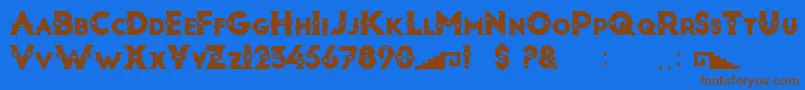 ArtesaniaDisplay Font – Brown Fonts on Blue Background