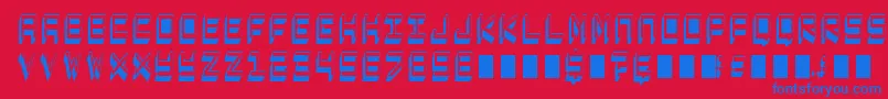 CaptainLethargic Font – Blue Fonts on Red Background