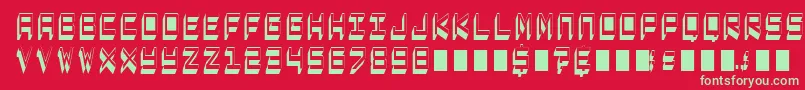 CaptainLethargic Font – Green Fonts on Red Background
