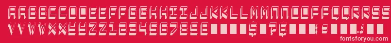 Więcej informacji o czcionce CaptainLethargic Czcionka CaptainLethargic – różowe czcionki na czerwonym tle