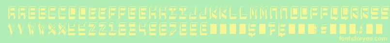 CaptainLethargic Font – Yellow Fonts on Green Background