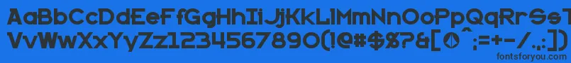 KannoBold Font – Black Fonts on Blue Background