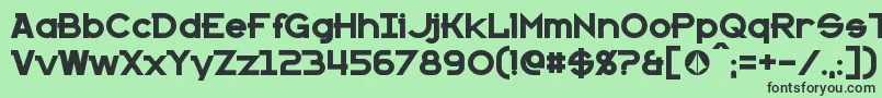 フォントKannoBold – 緑の背景に黒い文字