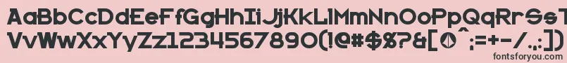 フォントKannoBold – ピンクの背景に黒い文字