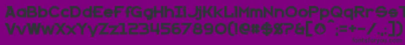 Czcionka KannoBold – czarne czcionki na fioletowym tle