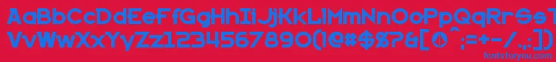 フォントKannoBold – 赤い背景に青い文字