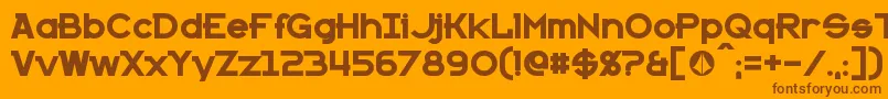 Шрифт KannoBold – коричневые шрифты на оранжевом фоне